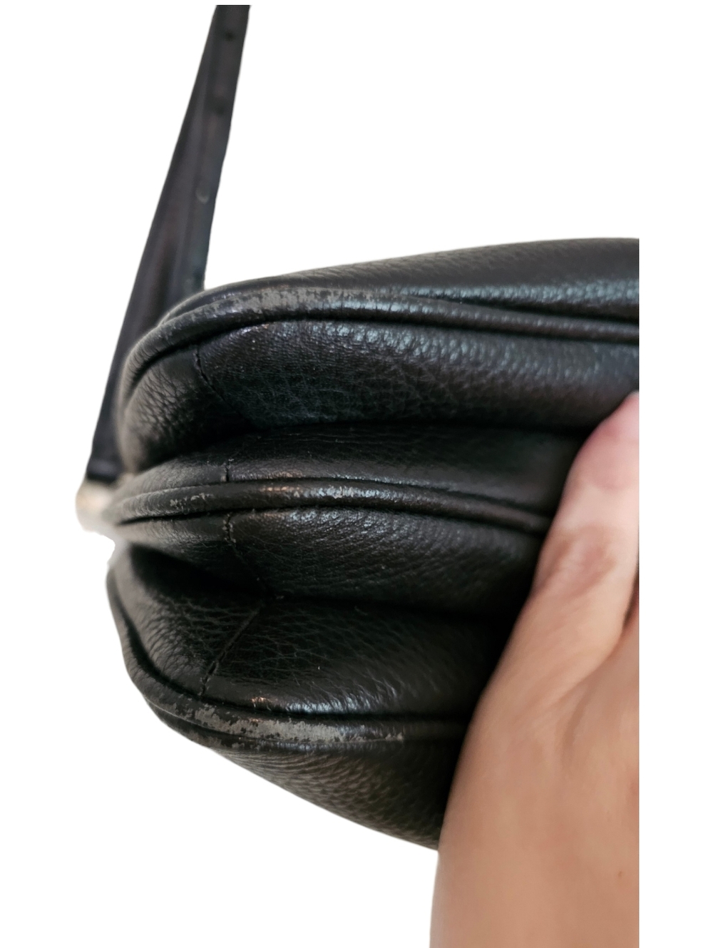 **SOLD** Pebbled Black Leather Kate Spade Jackson Triple Gusset Crossbody Bag - Picture 10 of 16